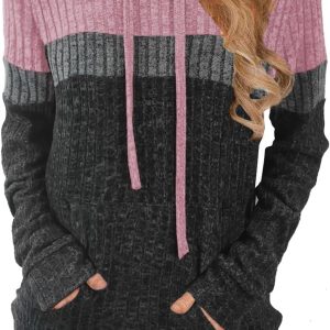 Sweaters for Women Fall Tops Long Sve Hoodie Ladies Sweatshirts Pullover Blouses Loose Casual Fashion Clothes